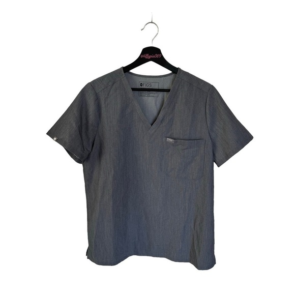FIGS Catarina One-Pocket Scrub Top Graphite Gray Size Large - Picture 2 of 3